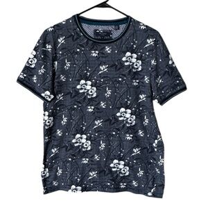 Ted Baker London Mens Floral Printed Shirt Size 4‎ Small Beach Abstract Blue